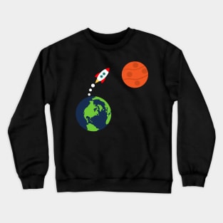 Earth to Mars Space Travel Crewneck Sweatshirt